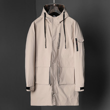 Trench Coat Men Classic Double Breasted Mens Long Coat Mens Clothing Long Jackets & Coats British Style Overcoat L-8XL plus size 2024 - купить недорого