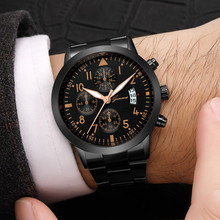 Top Brands Men's Watches Business Fashion Date Sport Watch Men Stainless Steel Wrist Watch Male Clock Relogio Masculino 2024 - buy cheap