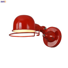 IWHD Red Nordic Modern LED Wall Lamp Bedroom Living Room Adjustable Mechanical Wall Light Fixtures  Wandlamp Apliques Pared 2024 - buy cheap