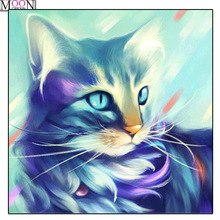 MOONCRESIN DIY Diamond Embroidery Spirituality Cute Cat Painting Cross Stitch Full Square Drill Rhinestone Mosaic Decoration Art 2024 - buy cheap