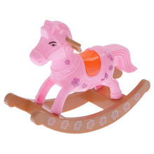 Caballo balancín de plástico para decoración de habitación infantil, para muñeca Kelly, Color aleatorio 2024 - compra barato