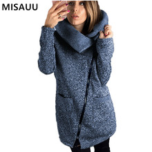 MISAUU-Chaqueta de Invierno para mujer abrigo largo ajustado con bolsillos, abrigo cálido con cuello vuelto, prendas de vestir, abrigo femenino de talla grande 5XL 2024 - compra barato