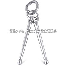 rhodium plated play drum stick charms  jewelry accessory(H104233) 2024 - buy cheap