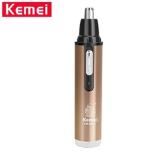 Электрический бритвенный триммер для волос Kemei KM-6619, перезаряжаемый, моющийся, безопасный уход за лицом, 110-240 В, одно лезвие для триммера для носа 2024 - купить недорого