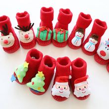 Christmas Decor Baby Socks With Rubber Sole Anti-slip Baby Floor Socks Autumn Winter Infant Girl Boy Toddler Cartoon Socks Shoes 2024 - buy cheap