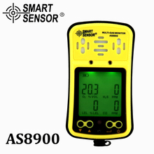 Monitor multigas de mano AS8900, detector de oxígeno, O2, hidrotión, H2S, monóxido de carbono, CO Gas Combustible, analizador de gas 4 en 1 2024 - compra barato