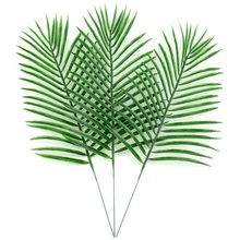 10pcs Large Plastic Artificial Green Leaf Tropical Palm Foliage Leaves Plant For Hawaiian Party Wedding Home Garden Decorations 2024 - buy cheap