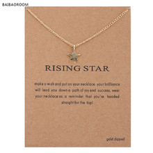Collar con colgante de estrella dorada, cadena de clavícula, joyería llamativa para mujer (tiene tarjeta) 2024 - compra barato