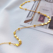 Flyfolha-colar de prata esterlina 18k, corrente com pingentes, joias finas e simples, ouro 925 2024 - compre barato
