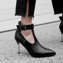 Zapatos de tacón alto con hebilla para mujer, calzado de tacón fino, talla grande 2024 - compra barato