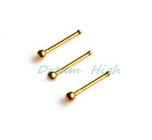 HENGKE Jewelry Golden Nose Studs Nose Rings Nostril Jewelry  Nail Bone 316L Stainless Steel Vacuum Plating Titanium Body Jewelry 2024 - buy cheap