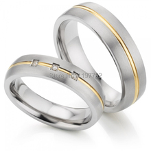 Ocidental europa personalizado seu e seu amante anéis de noiva titânio anéis de banda de casamento conjuntos para homem e mulher titan trauringe 2024 - compre barato