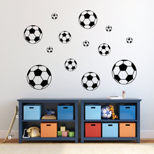 13 piezas pelotas de fútbol pared calcomanías dormitorio sala de juegos tatuaje de pared decoración de pared removible vinilo habitación de los niños pegatinas de A061 2024 - compra barato