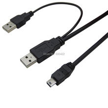 Y-образный кабель питания для жесткого диска HDD USB 2,0 A папа для mini B 5pin папа-папа 2024 - купить недорого