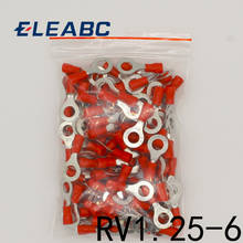 RV1.25-6 Red 22-16 AWG 0.5-1.5mm2 Insulated Ring Terminal Connector Cable Wire Connector 100PCS/Pack RV1-6 RV 2024 - buy cheap