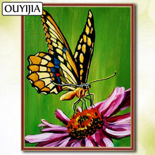 Picture Of Rhinestones 5D DIY Diamond Painting Butterfly Animals OUYIJIA Flowers Bird Full Square Embroidery Mosaic Diamond Sale 2024 - buy cheap