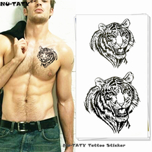 Nu-TATY голова сибирского тигра, временная татуировка, боди-арт, флеш-татуировка, наклейка s 17*10 см, водостойкая искусственная татуировка, стикер для стайлинга автомобиля 2024 - купить недорого