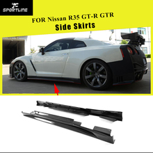 For Nissan R35 GTR Coupe Carbon Fiber Side Skirt GT-R ZE Door Step Cover Racing Body Kit 2024 - buy cheap