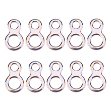 10Pcs/set  Fishing Butterfly Jigging Stainless Steel Figure 8 Solid Ring Assist Hook Fishing Tackle Tool Accessories 3 Sizes 2024 - buy cheap