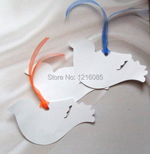 Wedding Wishing Tree Tags - Custom Cut Blue Bird or Dove party birthday favor gift tag 2024 - buy cheap