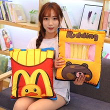 50cm Simulation Pudding French Fries Plush Balls Bag Snack Toy Soft Cartoon Fast Food Stuffed Doll Sofa Pillow Girlfriend Gift 2024 - buy cheap