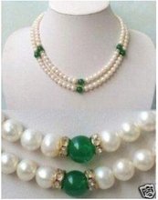 charming White Pearl AND GREEN JADEs NECKLACE color Fashion Free shipping 2024 - buy cheap
