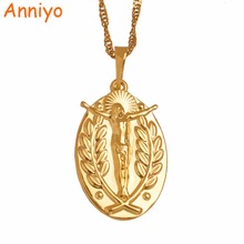 Ожерелье с подвеской Anniyo для женщин и девочек, подвеска в виде Иисуса, Рождественский подарок #058104 2024 - купить недорого