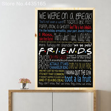 Posters and Prints Canvas Painting Home Decor Friends Poster TV Show Classic Quote Wall Art Picture for Living Room Decoration 2024 - buy cheap