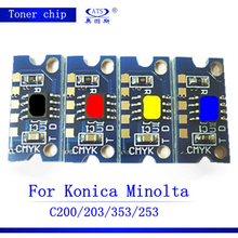 4pcs/set reset toner cartridge chip for Konica Minolta Bizhub C200 C203 C353 C253 Photocopy Machine Copier parts 200 203 353 253 2024 - buy cheap