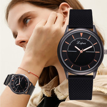 Lvpai Женские повседневные кварцевые часы с силиконовым ремешком, аналоговые наручные часы, женские кварцевые часы с розовым золотом, женские часы 2024 - купить недорого