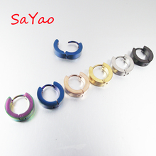 SaYao 12 Pieces Wholesale Stainless Steel Earring Studs Men Girl Boy Gift Punk Earrings Stud Body Piercing Jewelry 2024 - buy cheap