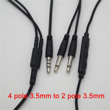 Cable de Audio auxiliar de alta calidad, conector 3,5 macho a macho, estéreo, 4 polos, 3,5mm a 2 polos, 2x3,5, auriculares con micrófono 2024 - compra barato