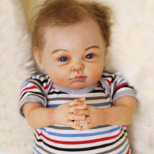 Новинка 2019, креативная кукла для новорожденных, безопасные мягкие виниловые голубые глаза, мягкие реалистичные куклы для новорожденных мальчиков или девочек, лучший подарок на день рождения 2024 - купить недорого