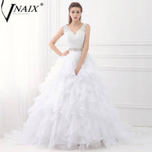Vnaix DW732 Lace Pearls Ball Gown Wedding Dresses with Ruffles Elegant Bridal Dress vestido de noiva 2024 - buy cheap