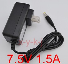 200PCS High quality AC 100V-240V Converter IC power Adapter DC 7.5V 1.5A 1500mA  Power Supply US Plug DC 5.5mm x 2.1-2.5mm 2024 - купить недорого