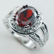 Garnet Fashion 925 Sterling Silver Ring Size 6 7 8 9 10 F1060 2024 - buy cheap