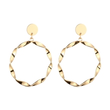 LOVBEAFAS Simple Vintage Drop Dangle Earrings Statement Earrings 2020 Fashion Metal Earrings For Women Gold Silver Color Jewelry 2024 - buy cheap