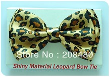 2020 Shiny Material "Leopard" pattern Bowtie Men`s Unisex Tuxedo Dress Bow tie Brand new Gift Cravat Butterfly Knot Neckwear 2024 - buy cheap