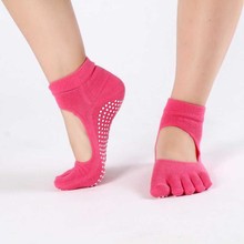 Женские носки для пилатеса [COSPLACOOL], новые танцевальные короткие носки до щиколотки с открытой спиной, нескользящие носки с закрытыми пальцами 2024 - купить недорого