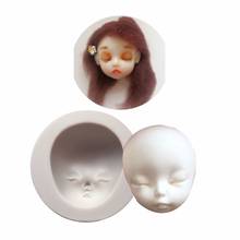Sleeping Boy Baby Face Mould Silicone Fondant Mold Chocolate Candy Gumpaste Mould Sugarcraft Cake Decorating Tools SM-051 2024 - buy cheap