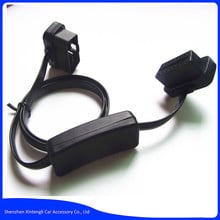 OBD 2 16pin Male to Female Right Angle Diagnostic Extension Cable with Power Switch 2024 - buy cheap