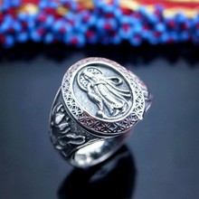 100%925 silver guanyin ring Oriental took  sterling silver ring 2024 - buy cheap