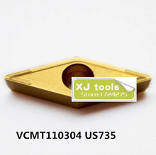 Free shipping 10pcs VCMT110304 US735/VCMT110308 US735 carbide inserts for SVJCR/SVQCR ,Turning Blades for Stainless Steel 2024 - buy cheap