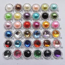 120pcs/lot 13colors 21mm flat back rhinestone buttons in Sliver Plating Free Shipping! 2024 - buy cheap