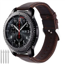 Correa de cuero Gear s3 Frontier para Samsung Galaxy watch, pulsera de cuero de 22mm para Huawei watch GT, Grea S 3 de 46mm 2024 - compra barato