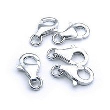 10pcs 925 Sterling Silver platinum plated lobster clasp with opening jump ring charms 925 jewelry silver findings 2024 - buy cheap