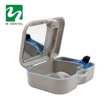 1pc Denture False Teeth Storage Box Case With Mirror and Clean Brush Dental Appliance Free Shipping 2024 - buy cheap