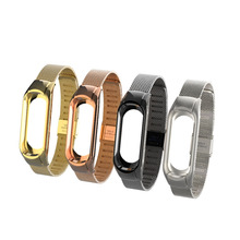 Metal strap for Xiaomi Mi Band 3 Watch Band for Mi Band 3 Metal Screwless Bracelet Wriststrap Silver Black Gold 2024 - buy cheap