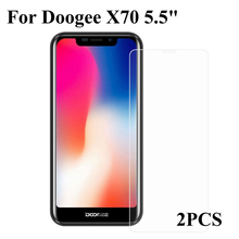 Película de vidro temperado para doogee x70, protetor de tela para celular, 2 peças 2024 - compre barato