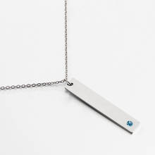 BeUrSelf персонализированное ожерелье с камнем рождения на заказ из нержавеющей стали, ожерелье с гравировкой, оригинальный семейный подарок на день рождения 2024 - купить недорого